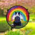Border Collie Rainbow Bridge Stained Glass Effect Suncatcher